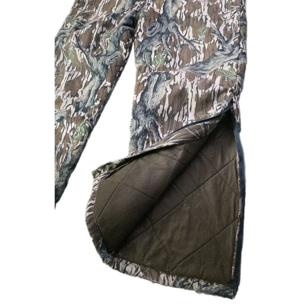 Vintage Mossy Oaks Overalls Mens XXL Brown Treestand Camo Bibs 0144 USA